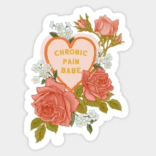 Chronic Pain Babe Sticker